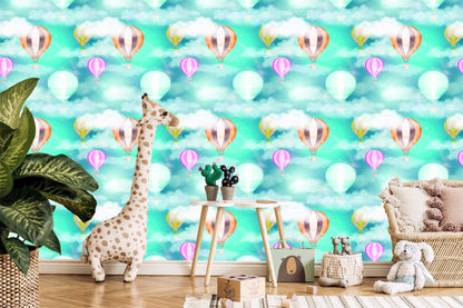 Wallpaper Balloons Behind The Clouds