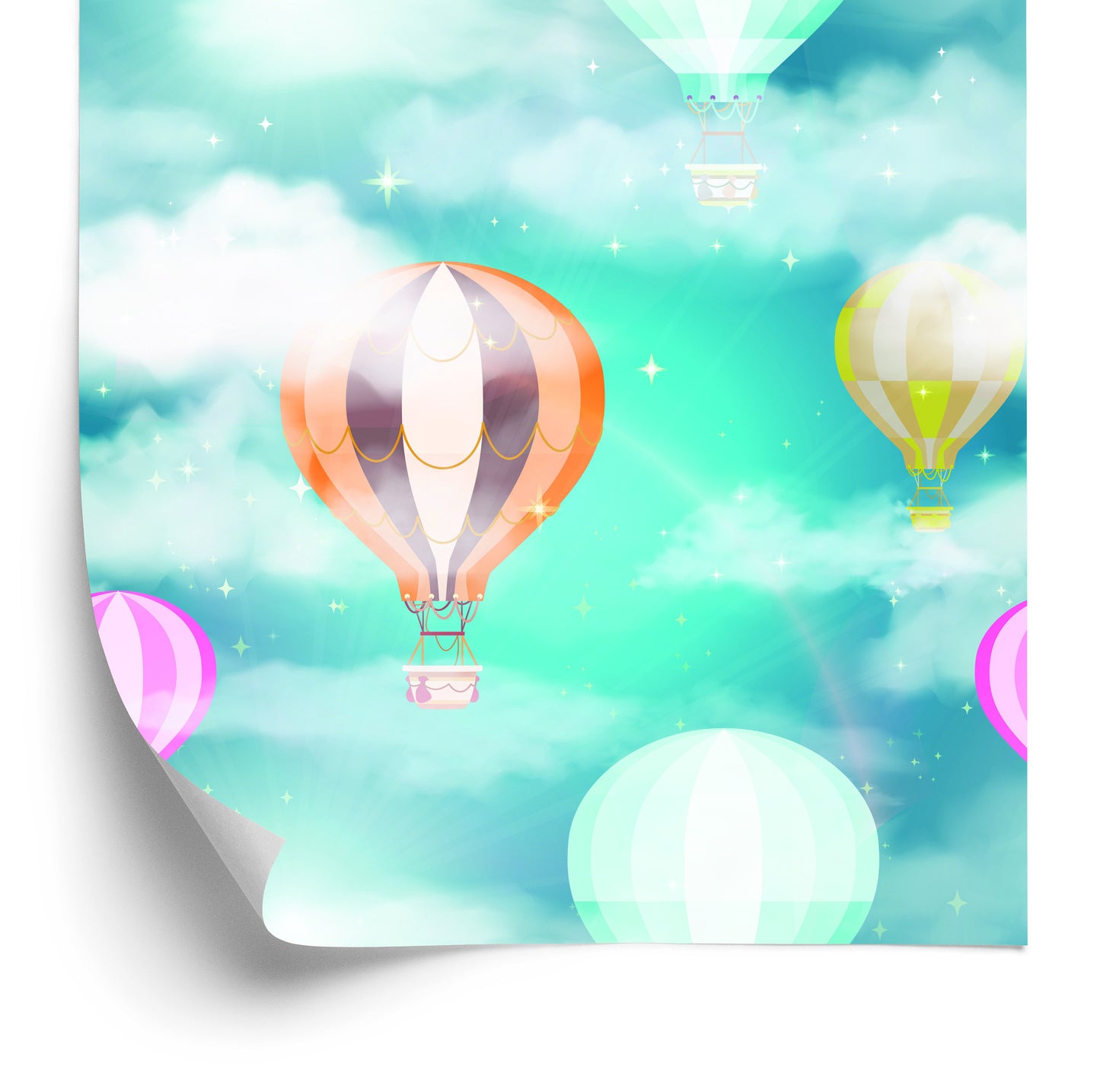 Wallpaper Balloons Behind The Clouds