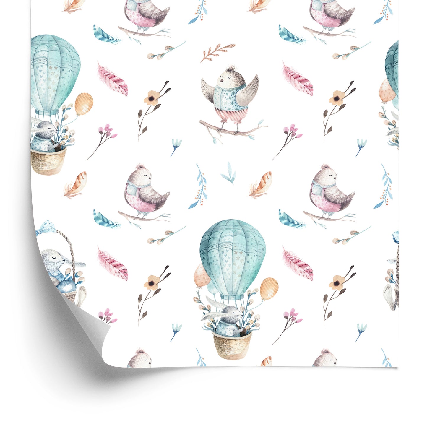 Wallpaper Balloons And Birds In The Sky