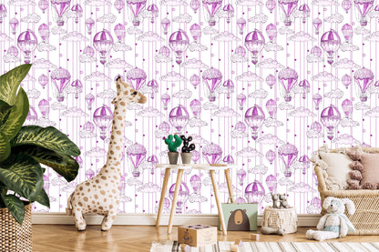 Wallpaper Balloons In Shades Of Violet