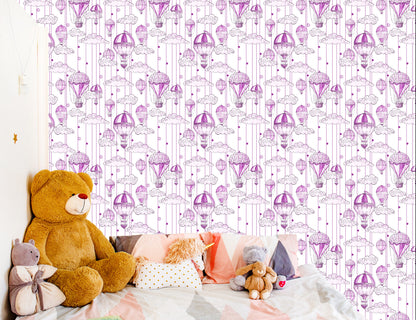 Wallpaper Balloons In Shades Of Violet