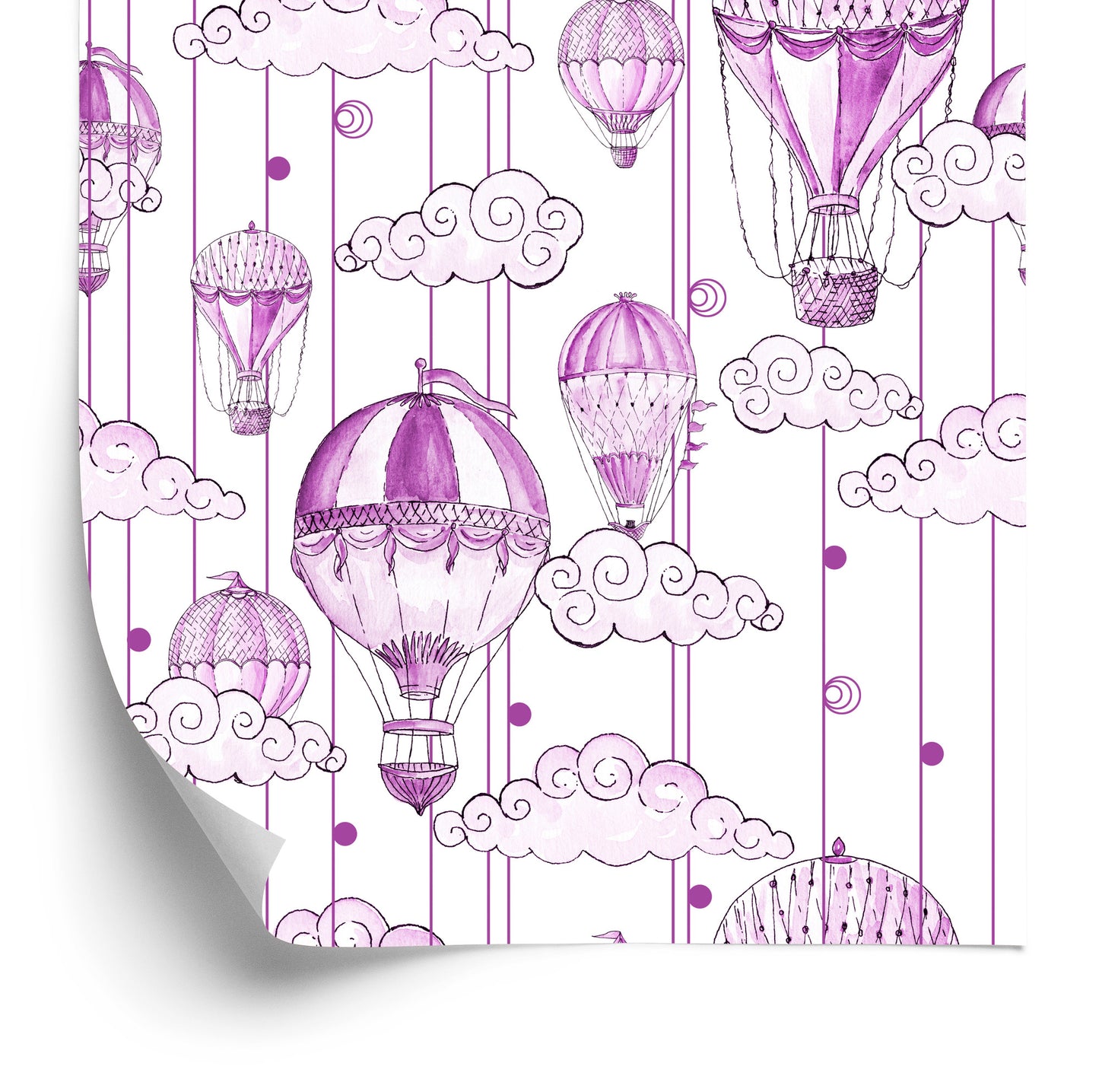 Wallpaper Balloons In Shades Of Violet