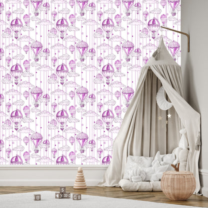 Wallpaper Balloons In Shades Of Violet