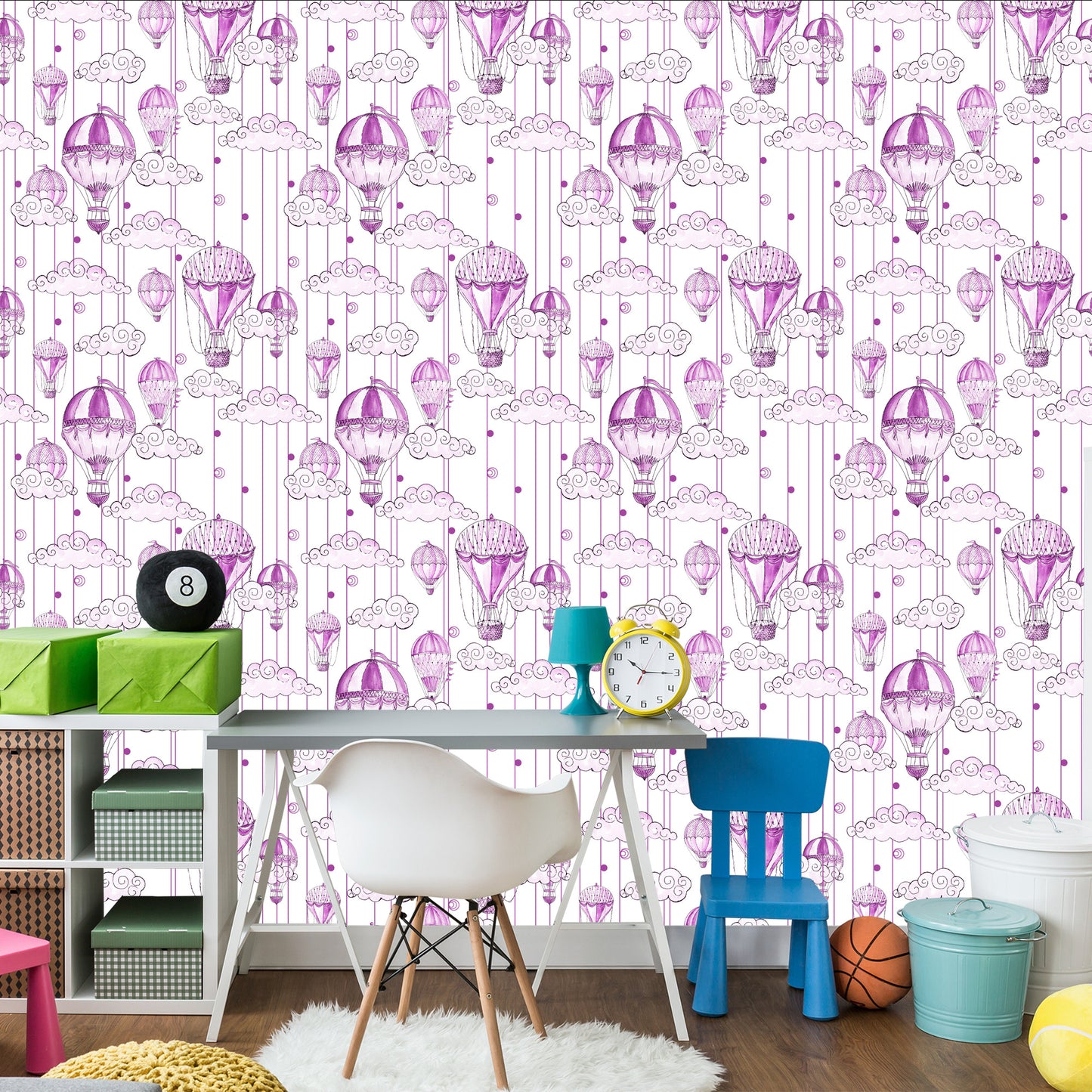Wallpaper Balloons In Shades Of Violet