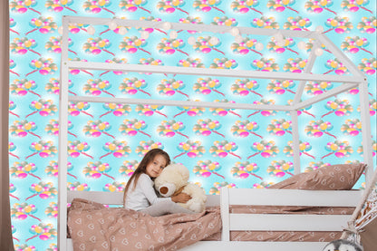 Wallpaper Balloons On Dots Background