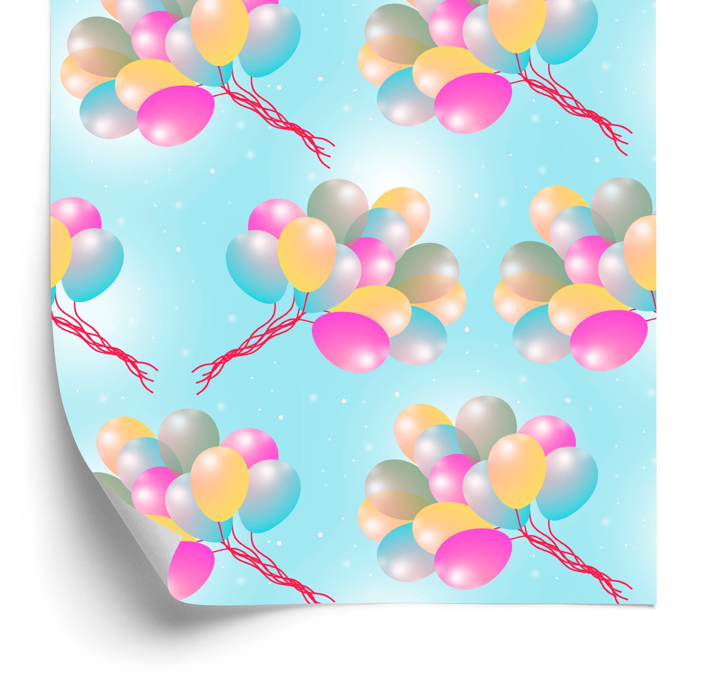Wallpaper Balloons On Dots Background