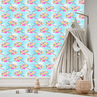 Wallpaper Balloons On Dots Background