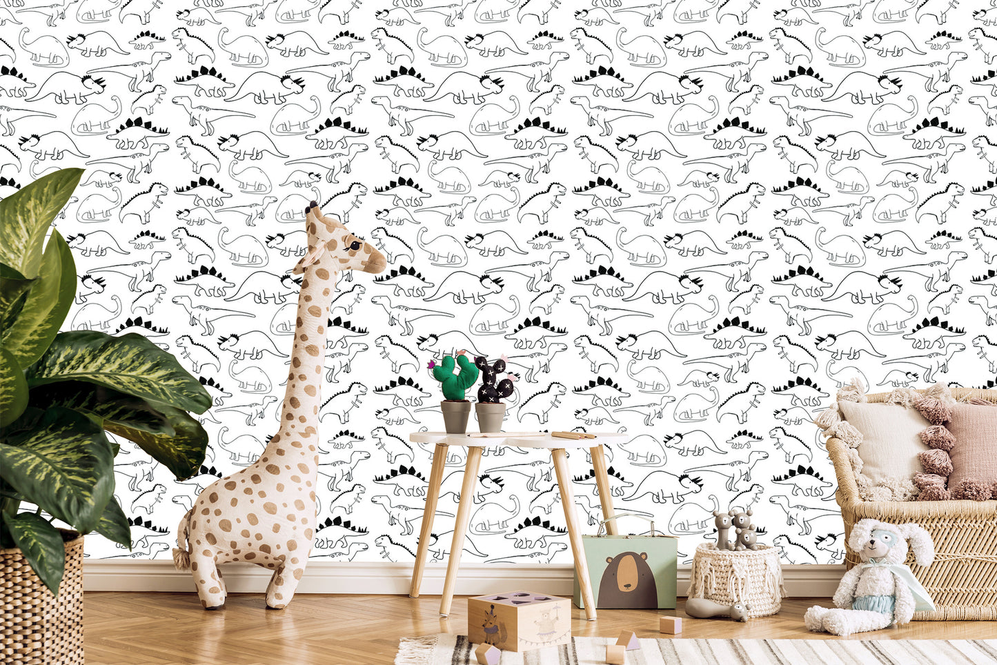 Wallpaper With Dinosaurs For Children's Room