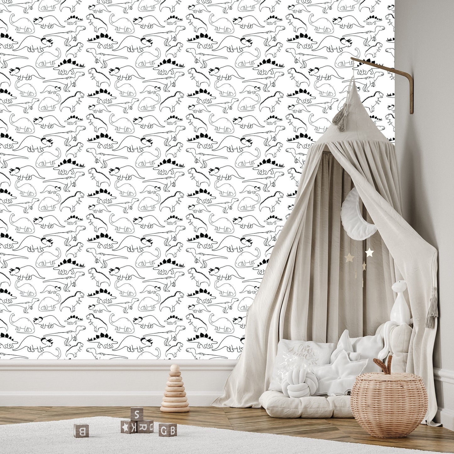 Wallpaper With Dinosaurs For Children's Room