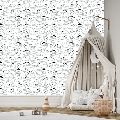 Wallpaper With Dinosaurs For Children's Room
