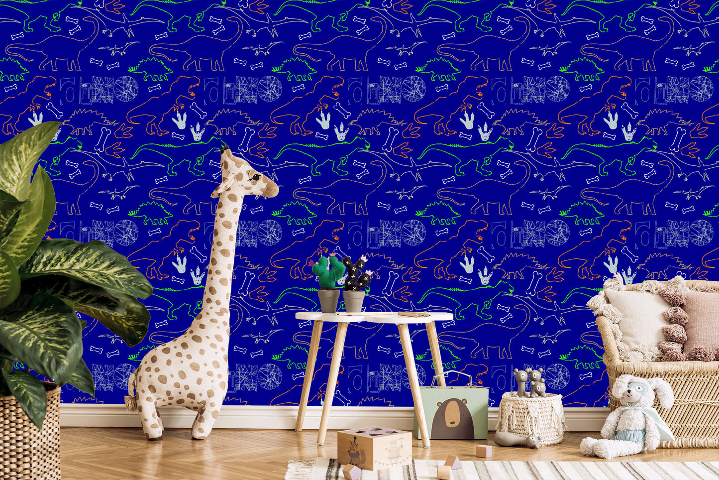 Wallpaper For Children Colorful Animal Dinosaurs