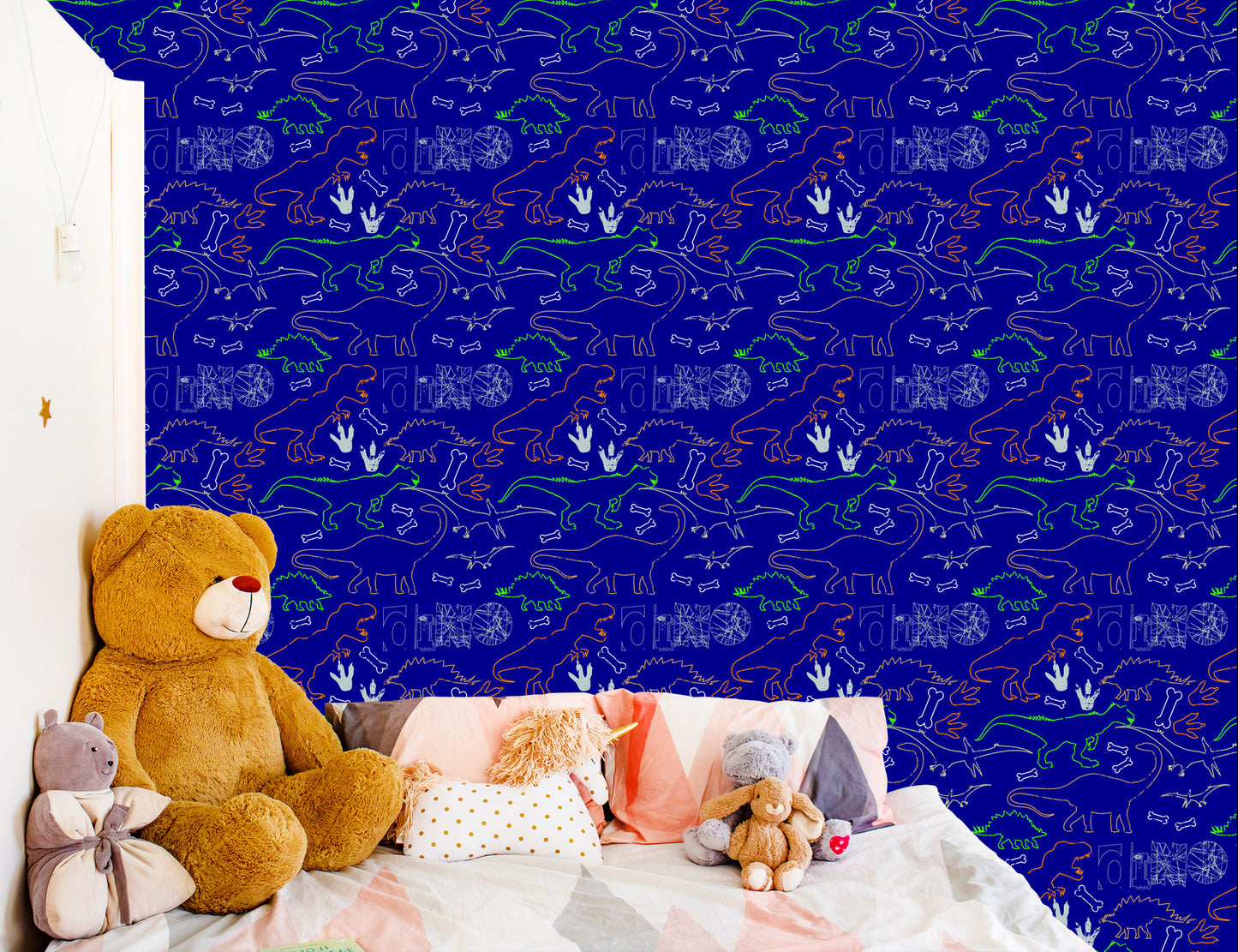 Wallpaper For Children Colorful Animal Dinosaurs