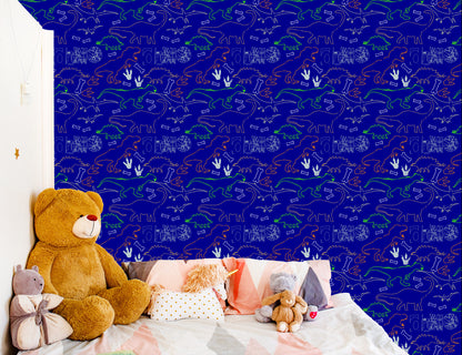 Wallpaper For Children Colorful Animal Dinosaurs