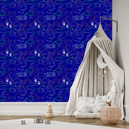 Wallpaper For Children Colorful Animal Dinosaurs