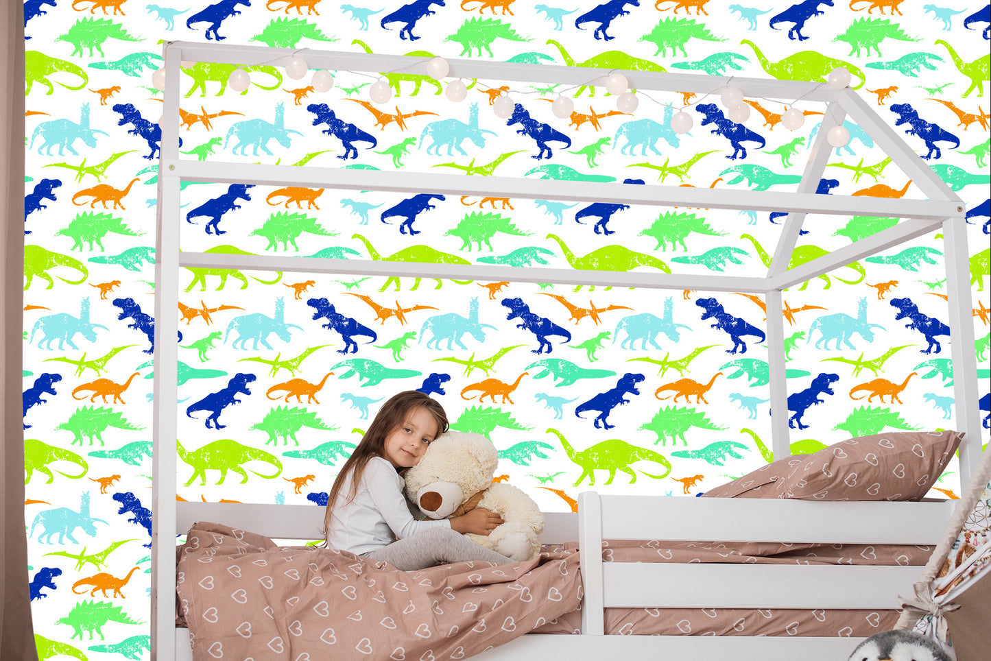 Wallpaper Colorful Dinosaurs Children's Room