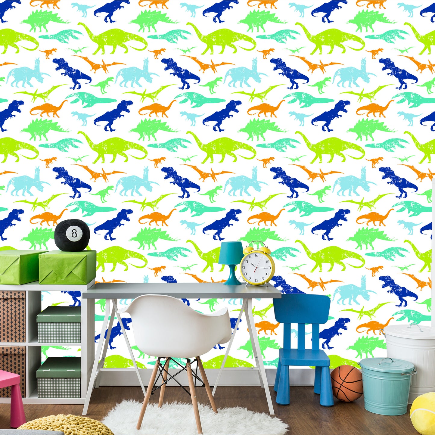 Wallpaper Colorful Dinosaurs Children's Room