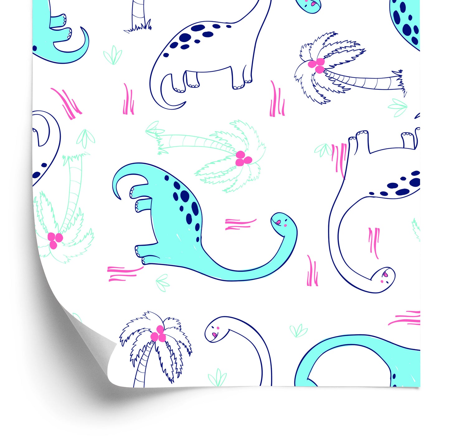 Wallpaper Dinosaurs And Palm Trees