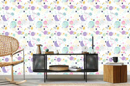 Wallpaper Shooting Stars And Planets
