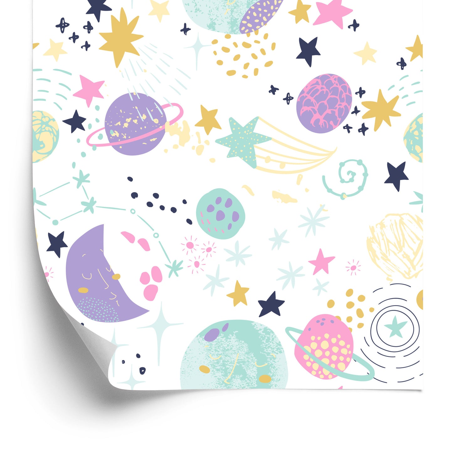 Wallpaper Shooting Stars And Planets