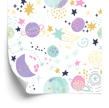 Wallpaper Shooting Stars And Planets
