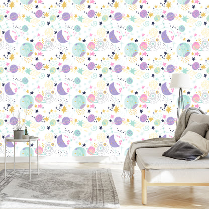 Wallpaper Shooting Stars And Planets