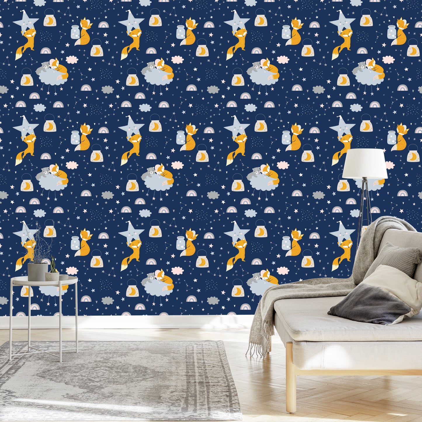 Wallpaper Foxes And Teddy Bears In Space