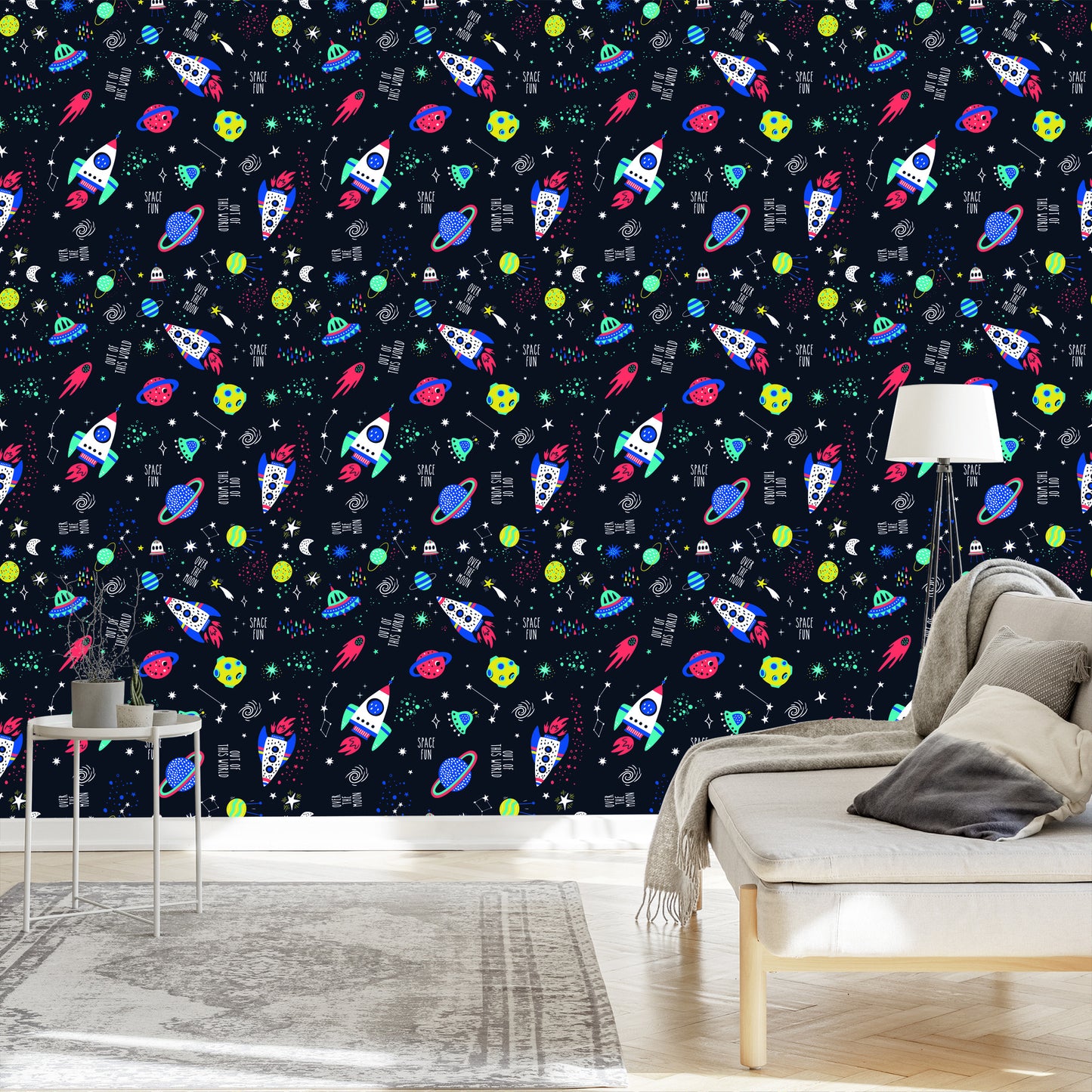 Wallpaper Space Rockets And Ufo