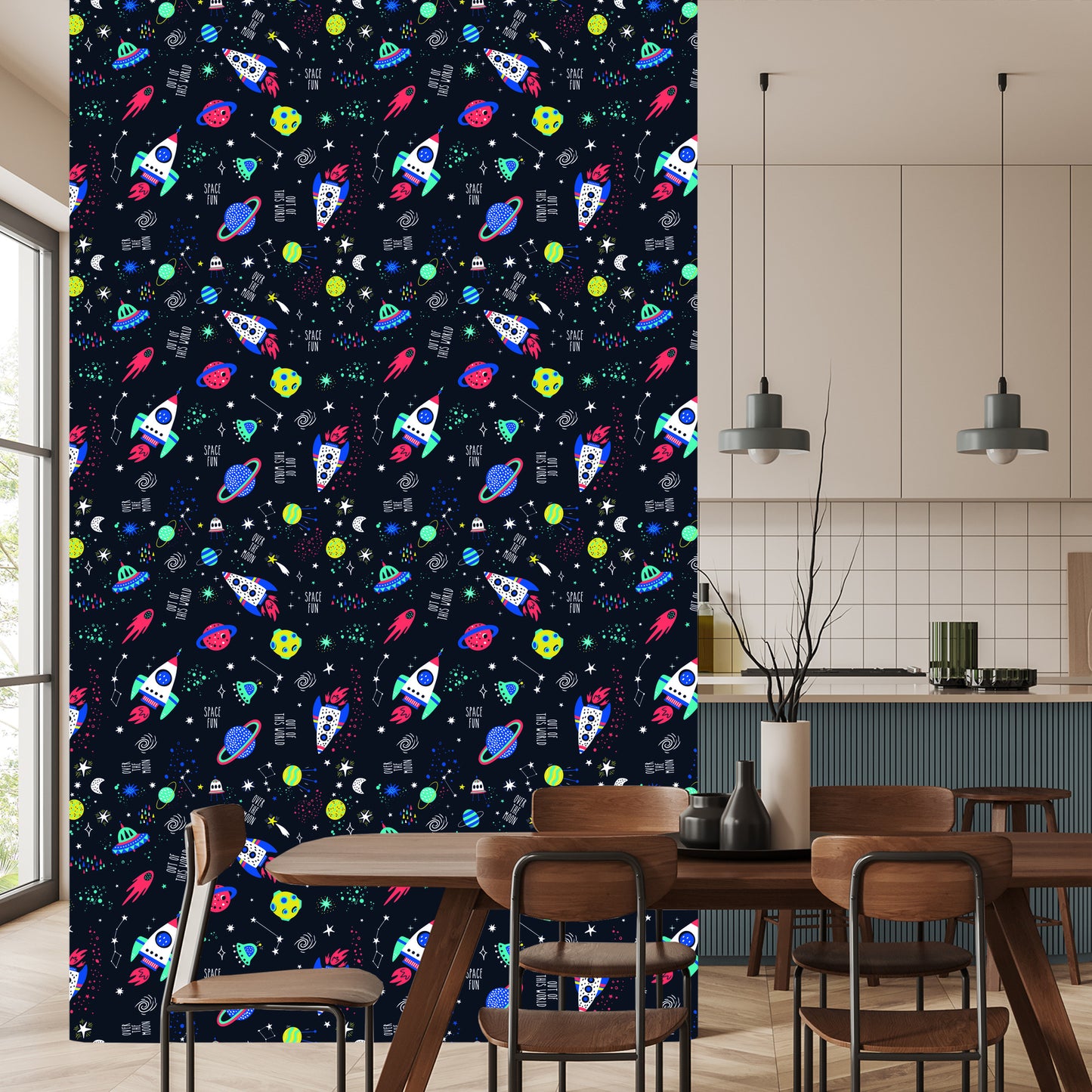 Wallpaper Space Rockets And Ufo