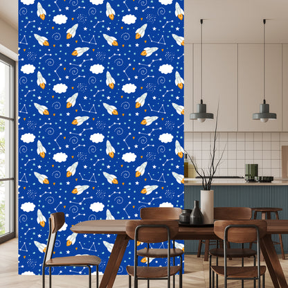 Wallpaper Space Rockets And Hearts