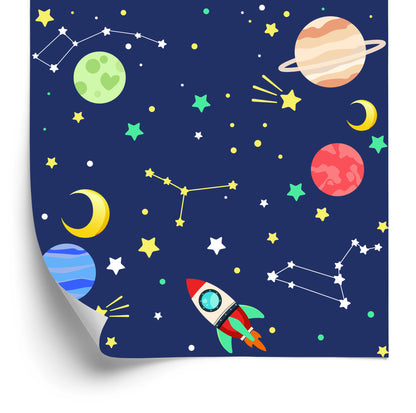 Wallpaper Colorful Space Rockets