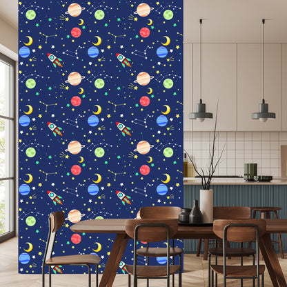 Wallpaper Colorful Space Rockets