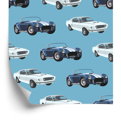 Wallpaper For Children - Timeless Cars In Retro Style