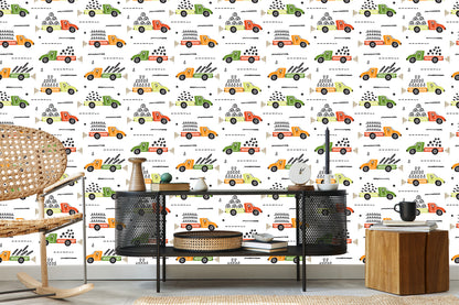 Wallpaper Trees, Trucks, Lorries, Children's Room