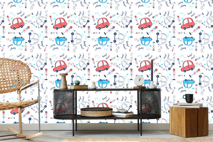 Wallpaper Cars, Cars, Clouds, For A Child's Room
