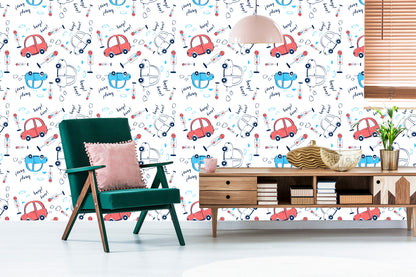 Wallpaper Cars, Cars, Clouds, For A Child's Room