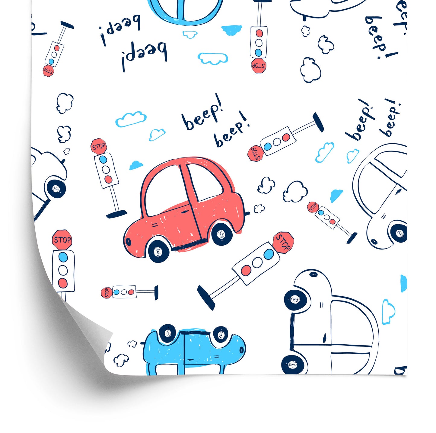 Wallpaper Cars, Cars, Clouds, For A Child's Room