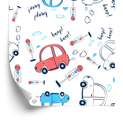 Wallpaper Cars, Cars, Clouds, For A Child's Room