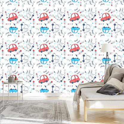 Wallpaper Cars, Cars, Clouds, For A Child's Room
