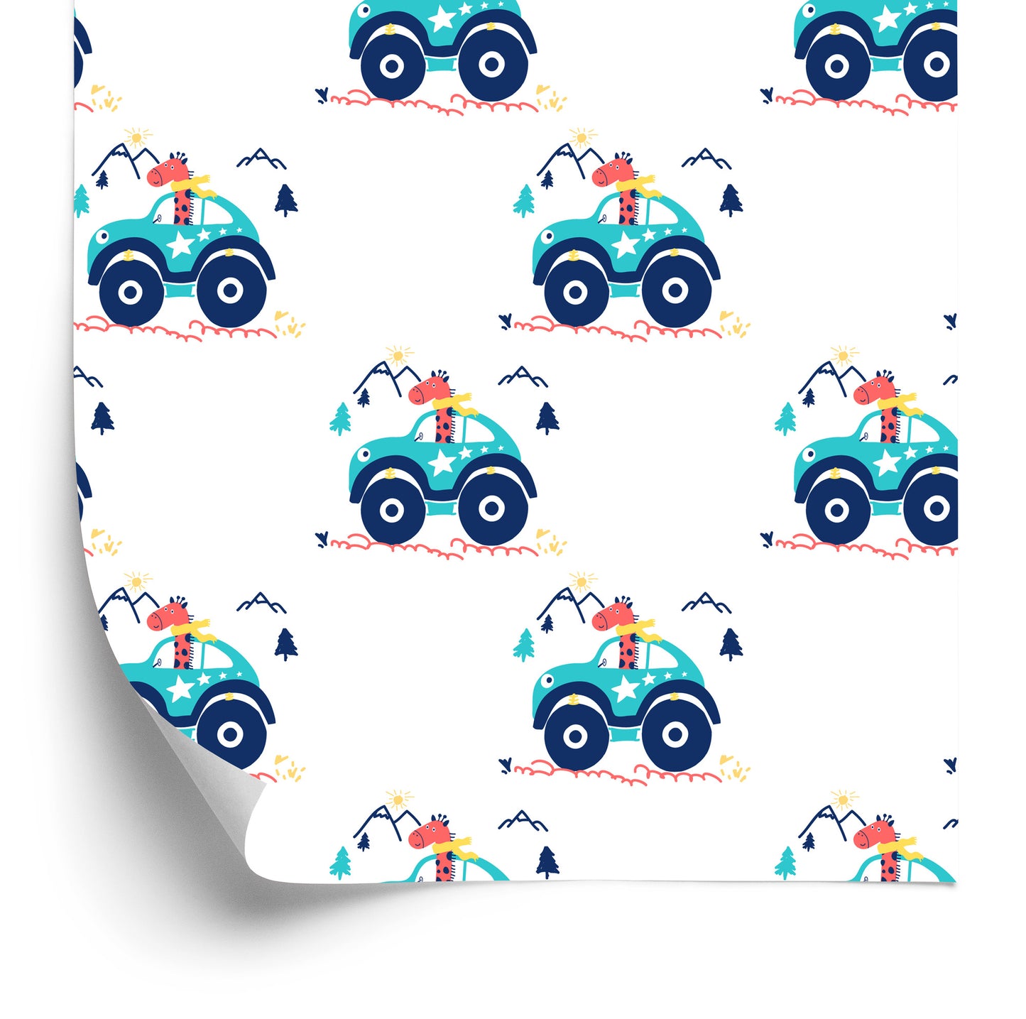 Wallpaper Off-Road Cars Up To A Child's Room