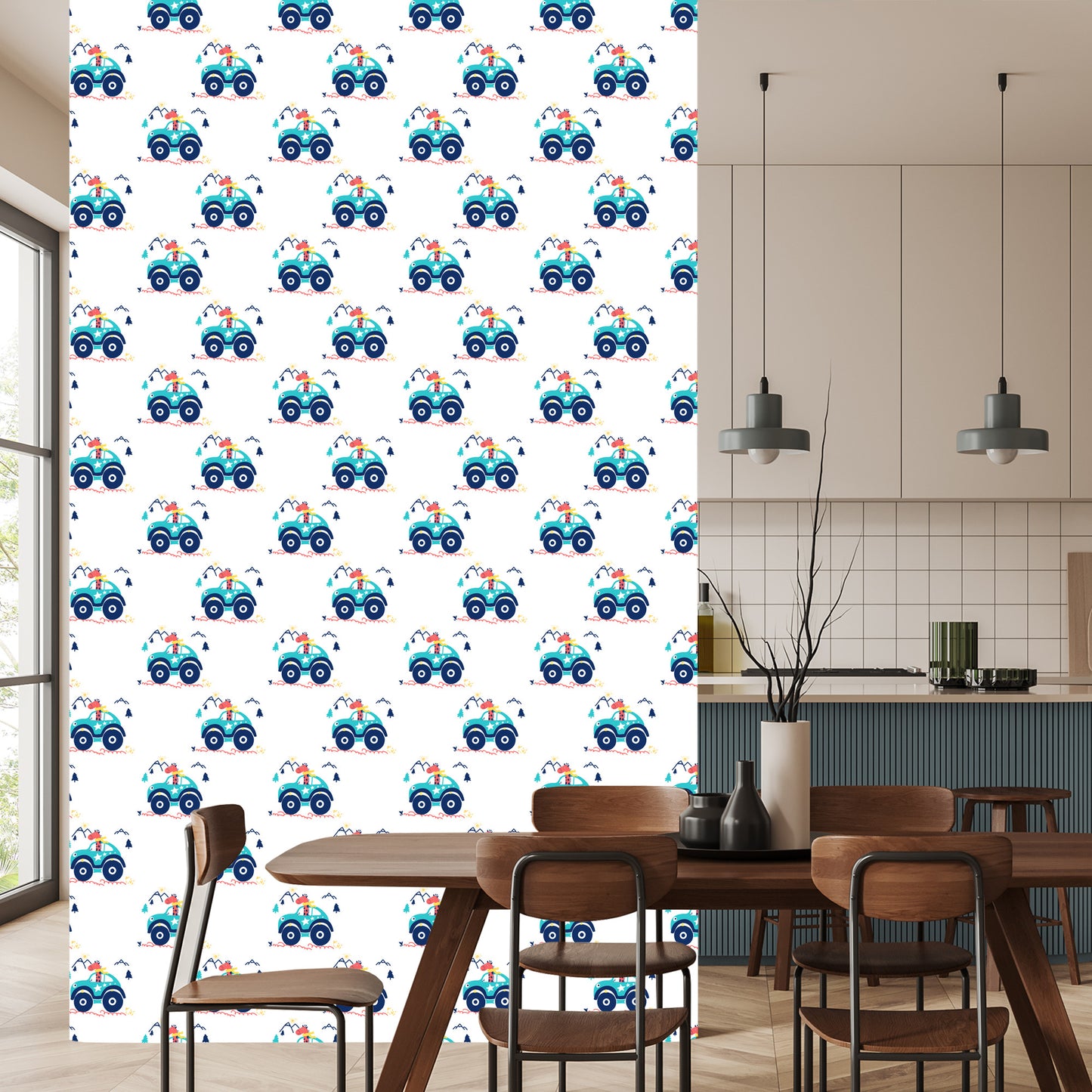 Wallpaper Off-Road Cars Up To A Child's Room