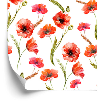 Wallpaper Blooming Poppies In The Cereal