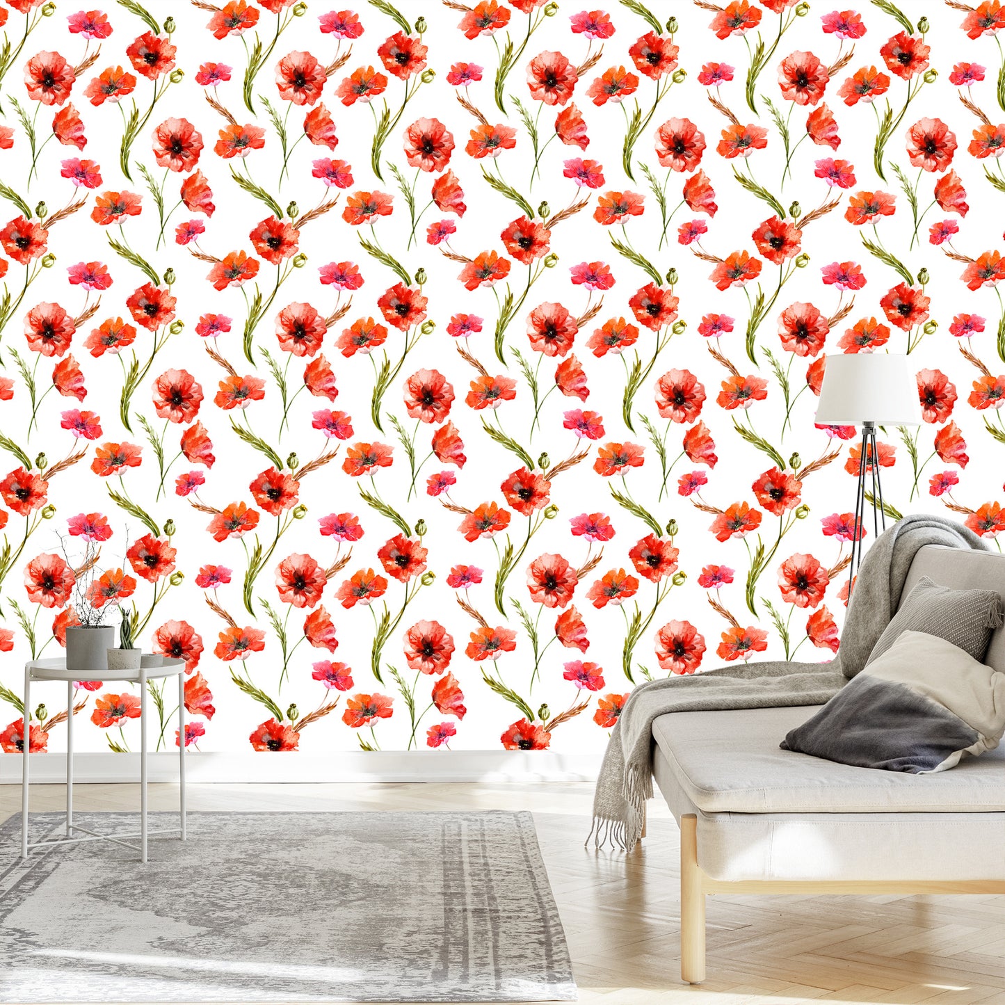 Wallpaper Blooming Poppies In The Cereal