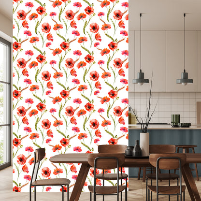 Wallpaper Blooming Poppies In The Cereal