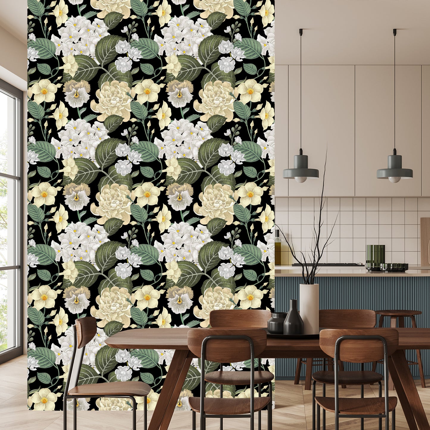 Wallpaper Garden Flowers With Leaves