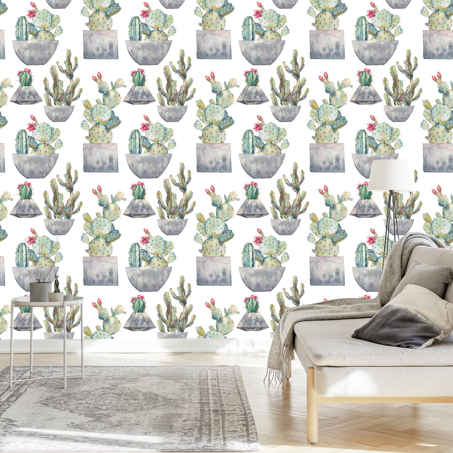 Wallpaper Cactus With Flowers
