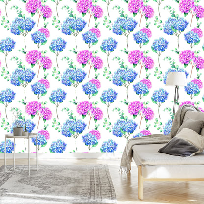 Wallpaper Hydrangea With Eucalyptus