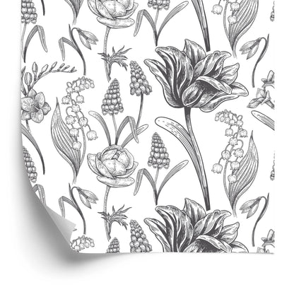 Wallpaper Tulips With Field Flowers