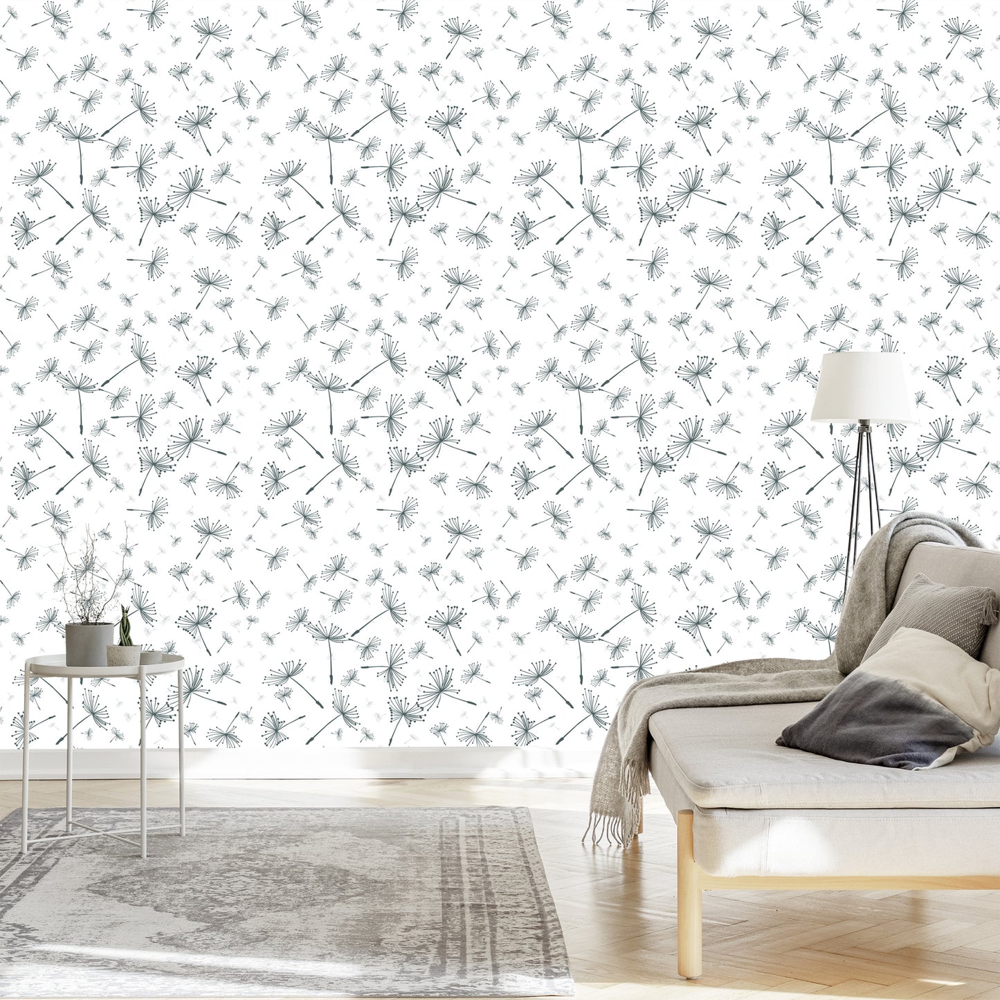 Wallpaper Floating Dandelion Seeds