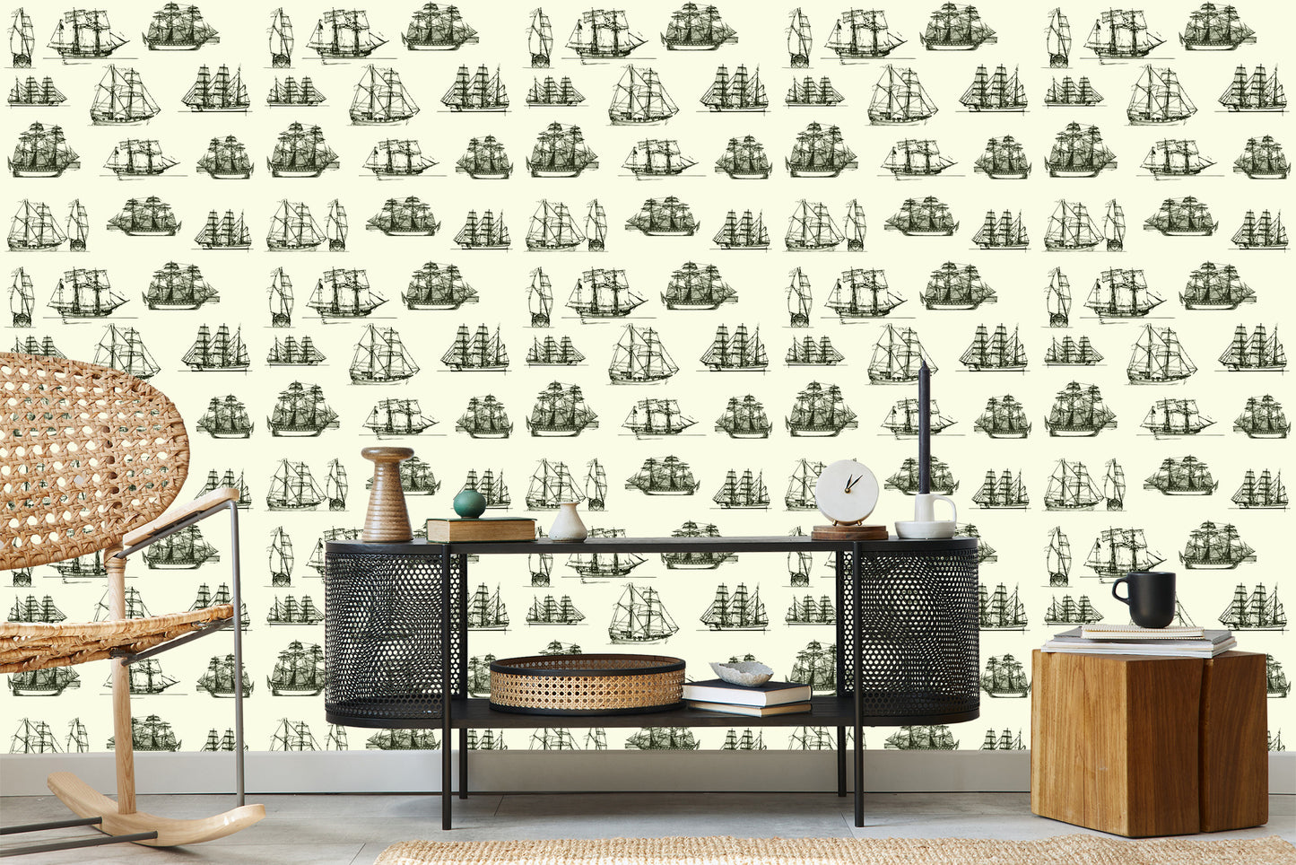 Wallpaper Sketches Of Historic Ships