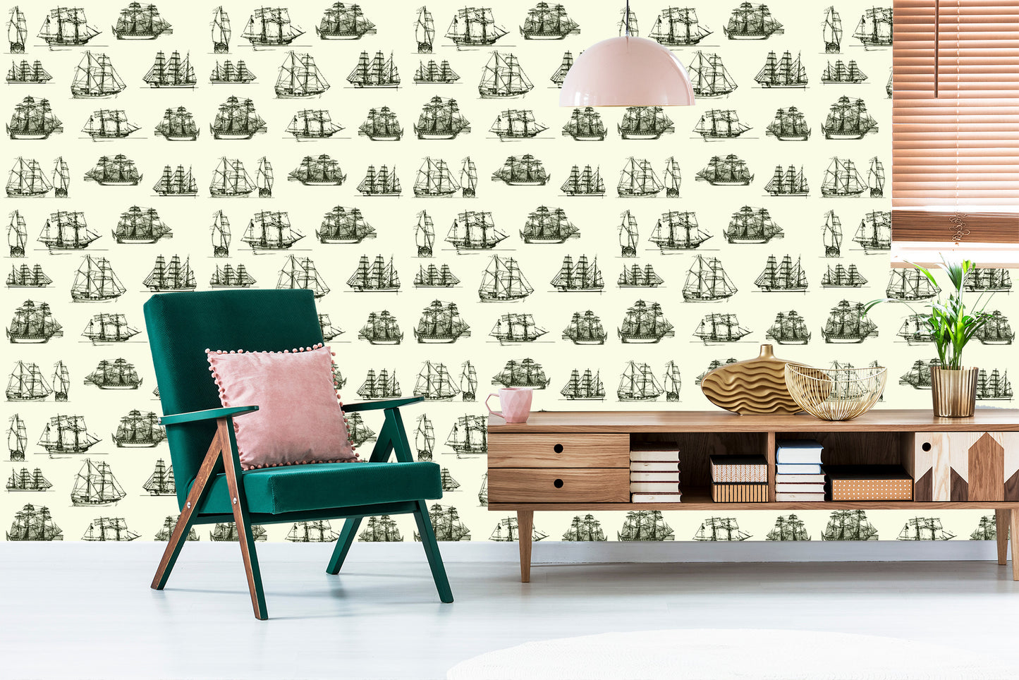 Wallpaper Sketches Of Historic Ships